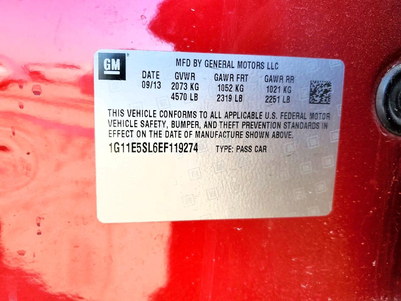 2014 Chevrolet Malibu 2Lt - zdjęcie 13