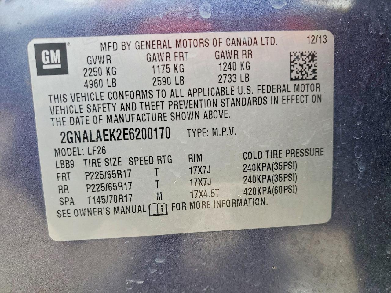 2014 Chevrolet Equinox Ls - zdjęcie 13