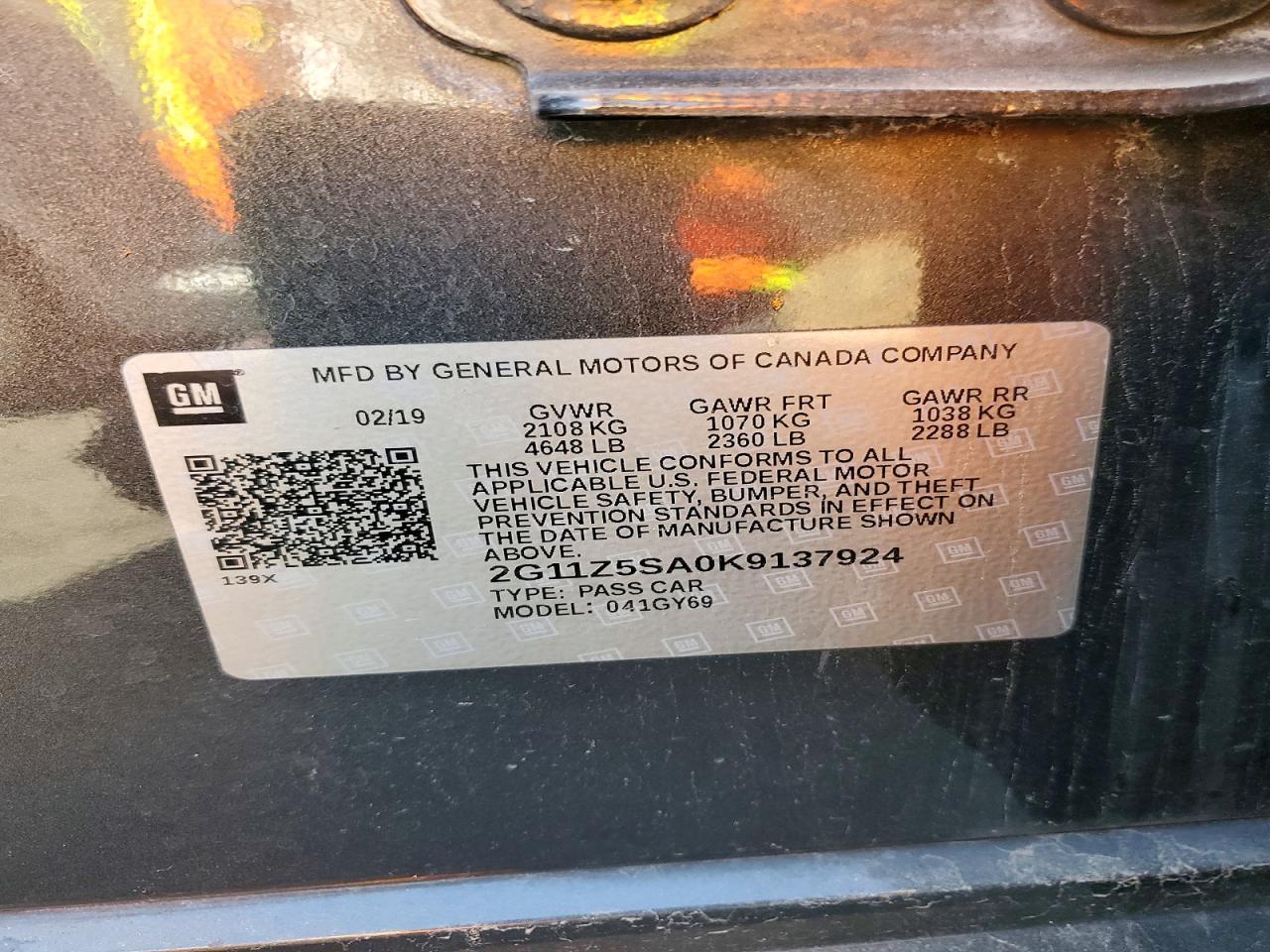 2019 Chevrolet Impala Lt - zdjęcie 12