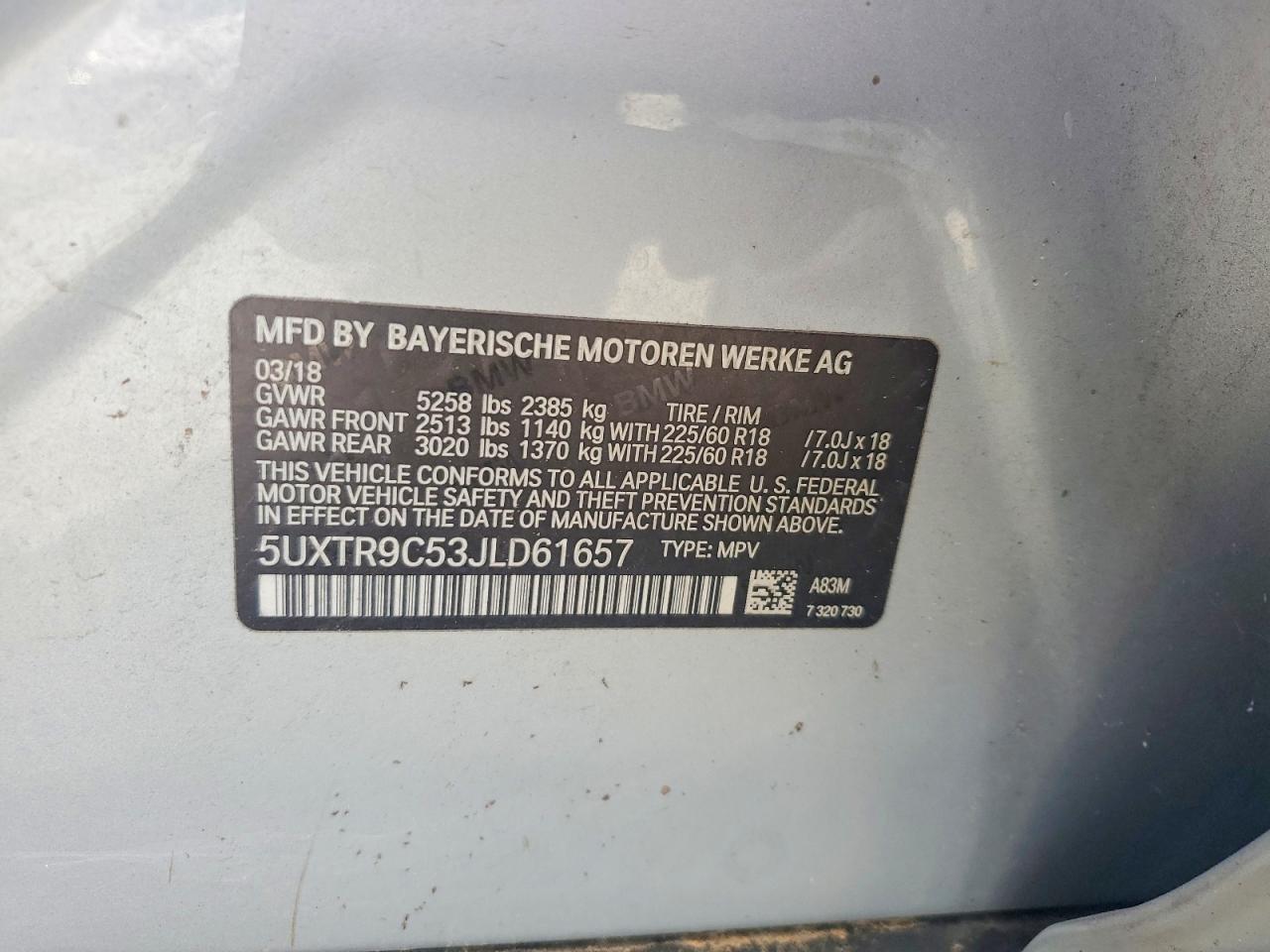 2018 BMW X3 xDrive30I - zdjęcie 12