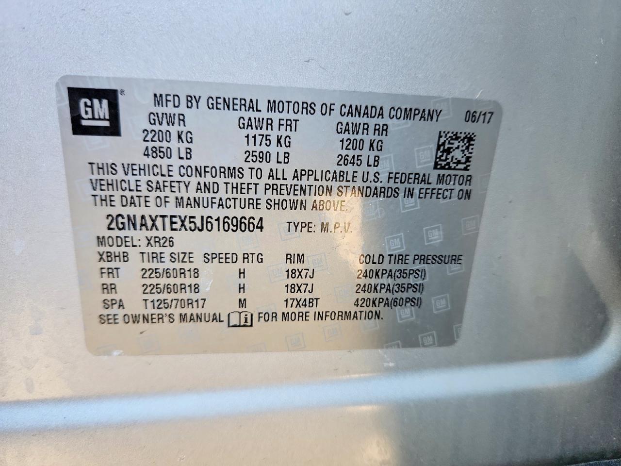 2018 Chevrolet Equinox Lt - zdjęcie 12