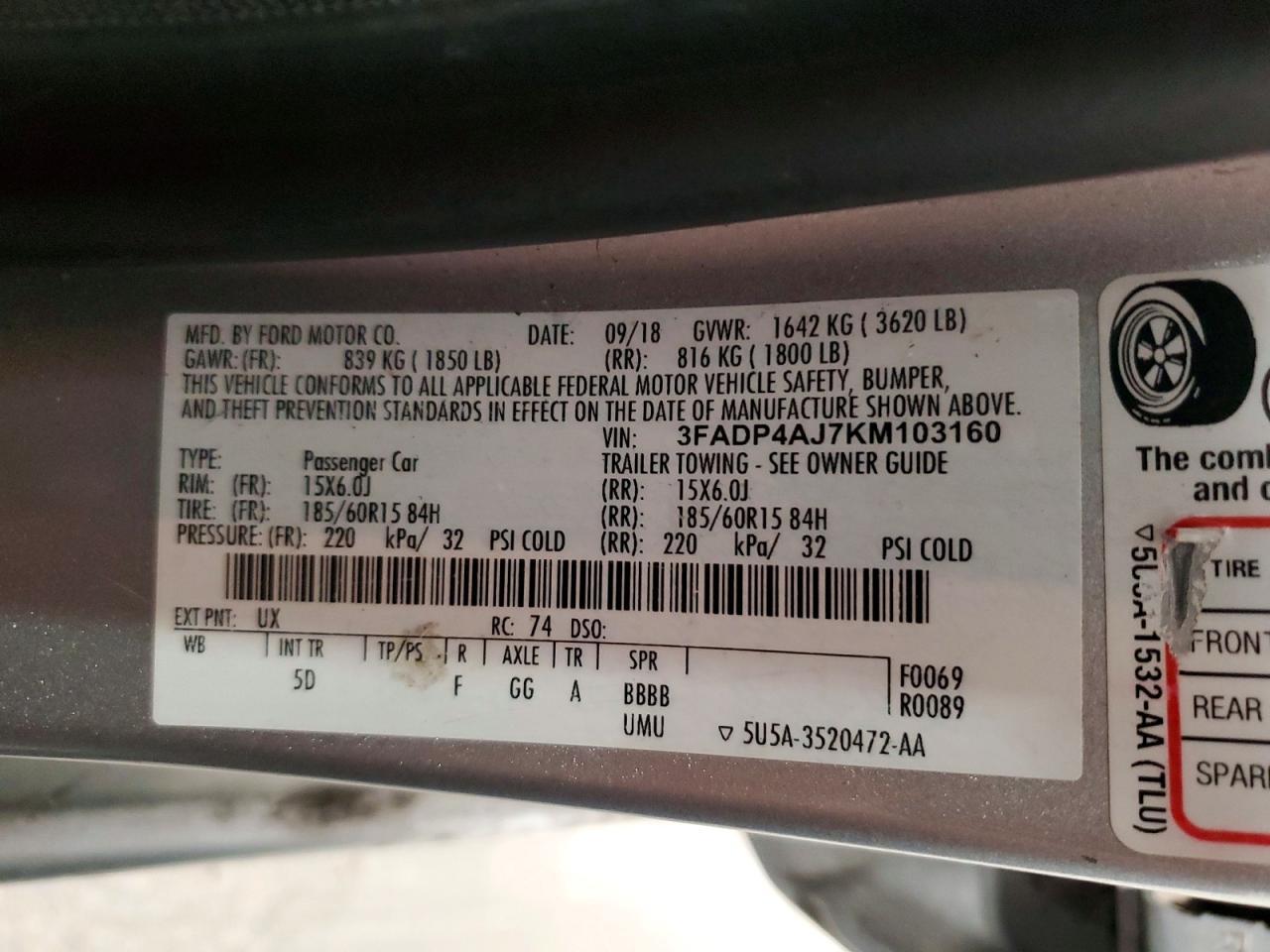 2019 Ford Fiesta S - zdjęcie 12