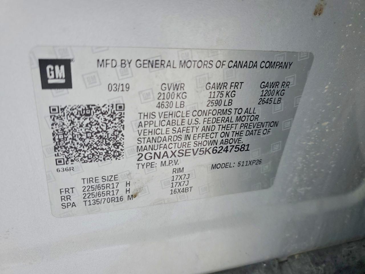 2019 Chevrolet Equinox Ls - zdjęcie 13