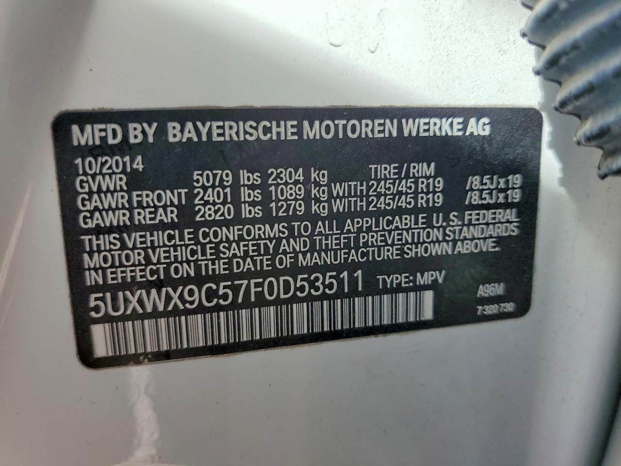 2015 BMW X3 xDrive28I - zdjęcie 13