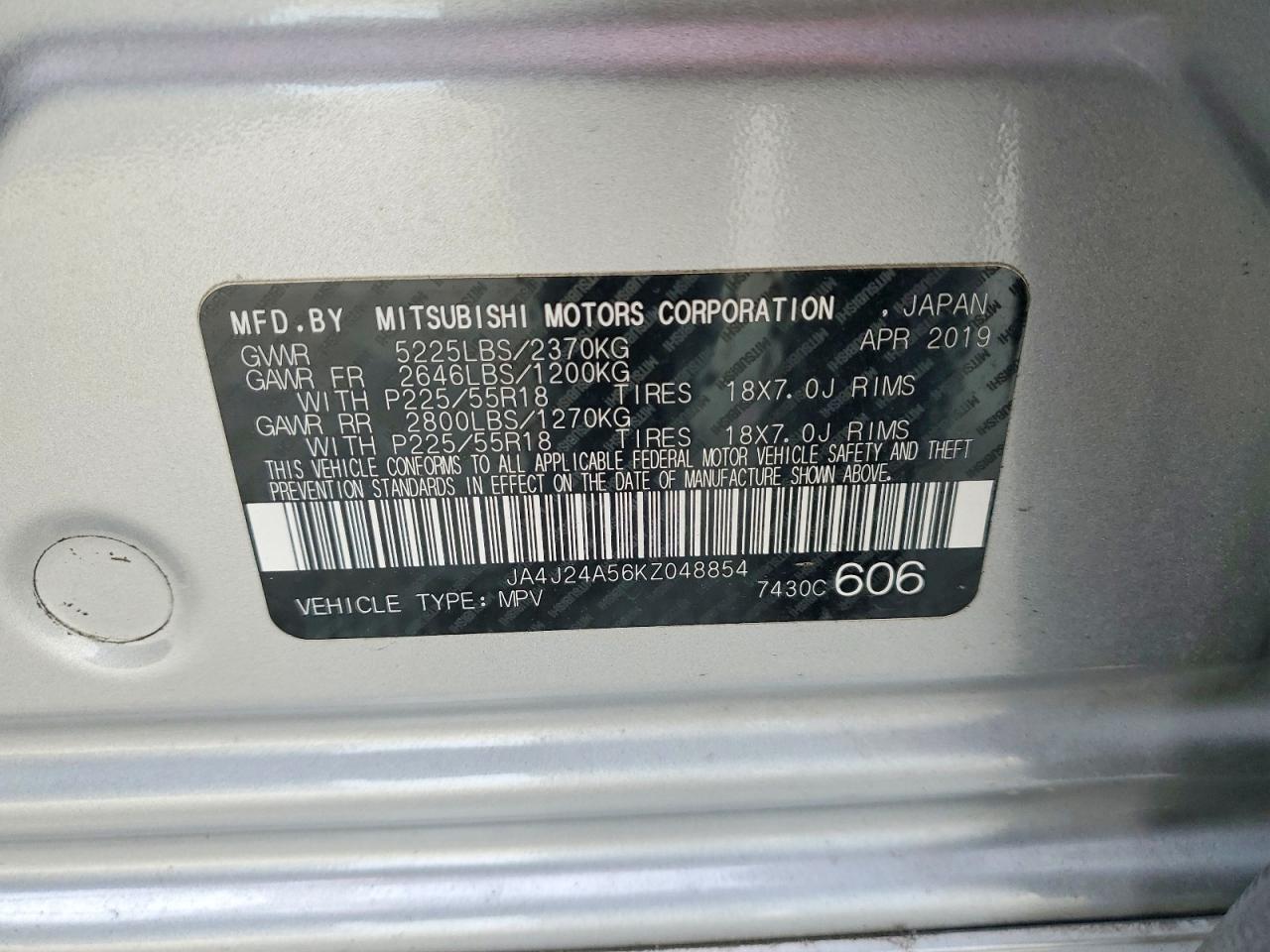 2019 Mitsubishi Outlander Sel - zdjęcie 12