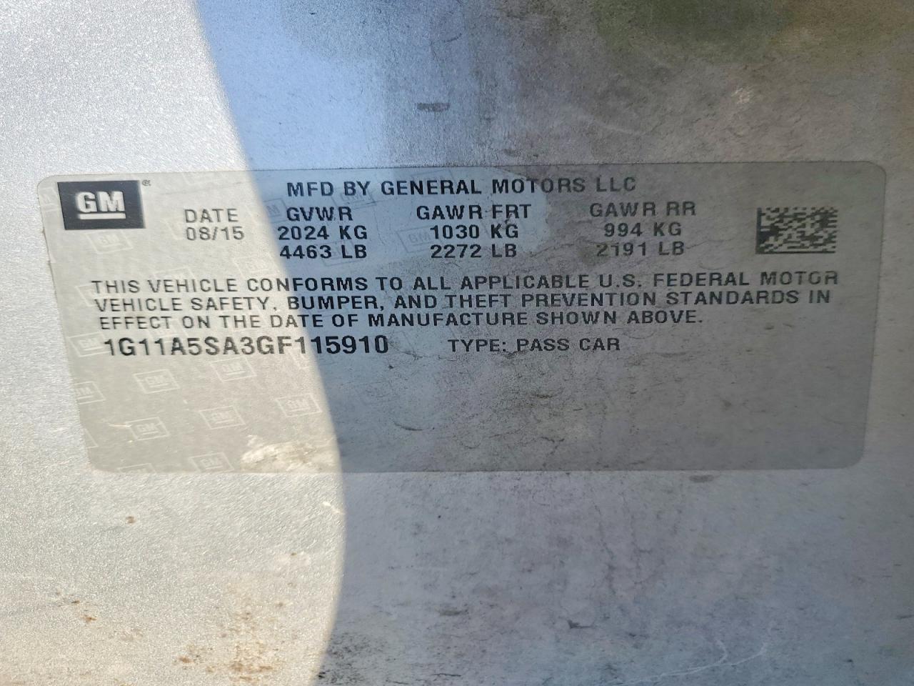 2016 Chevrolet Malibu Limited Ls - zdjęcie 12