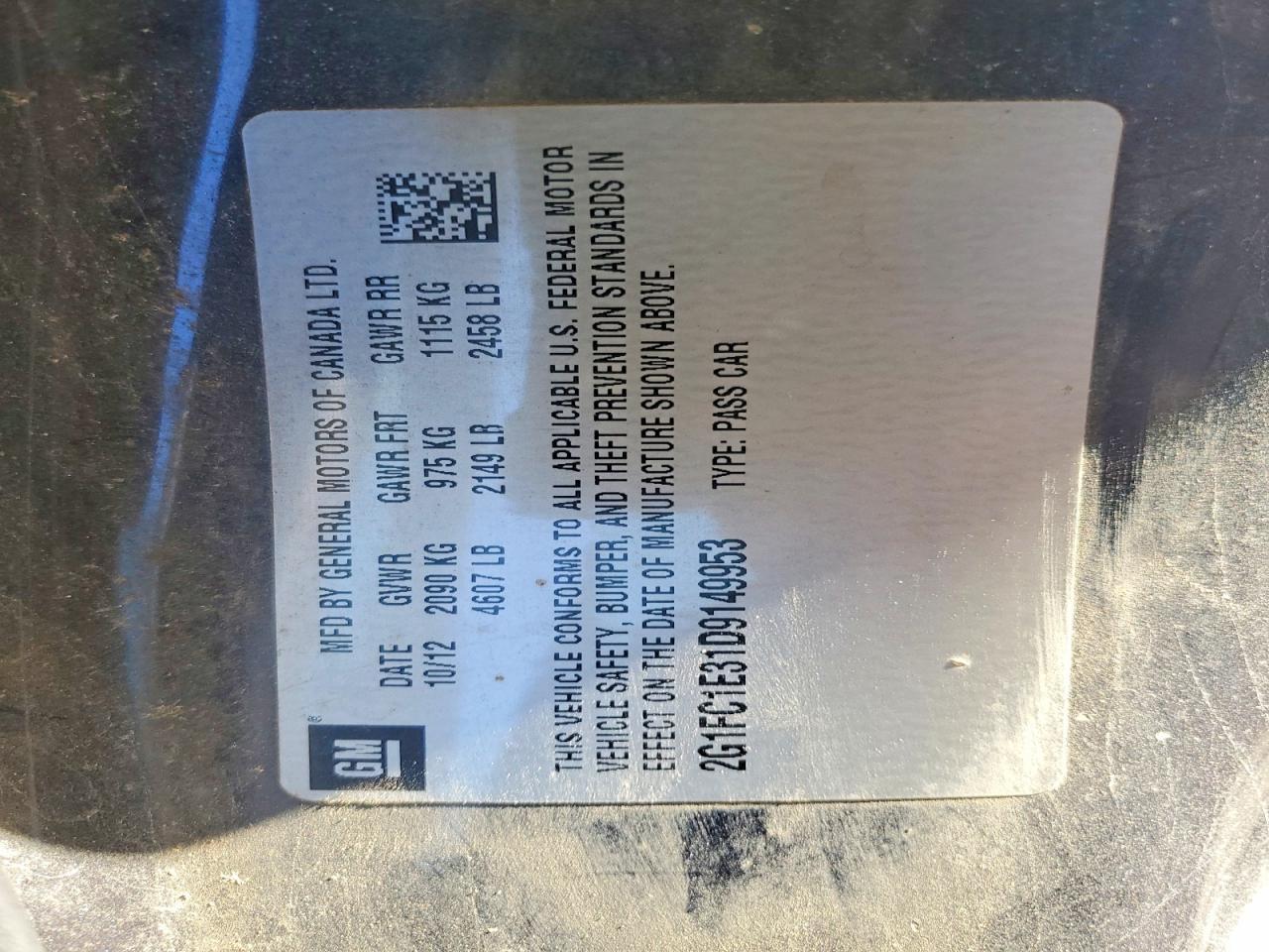 2013 Chevrolet Camaro Lt - zdjęcie 12