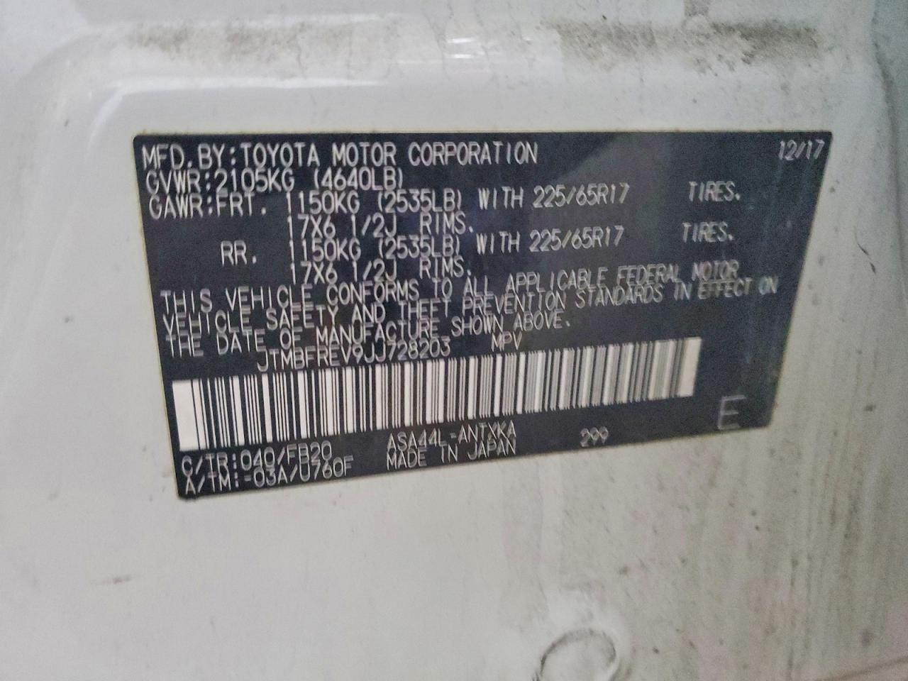 2018 Toyota Rav4 Le - zdjęcie 14