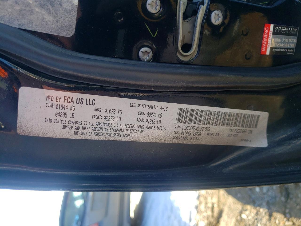 2016 Dodge Dart Sxt - zdjęcie 12