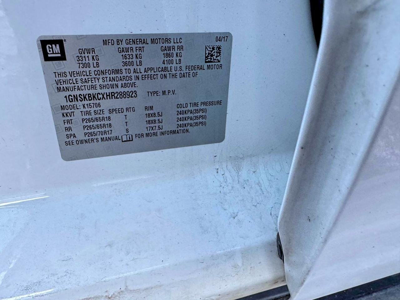 2017 Chevrolet Tahoe K1500 Lt - zdjęcie 13