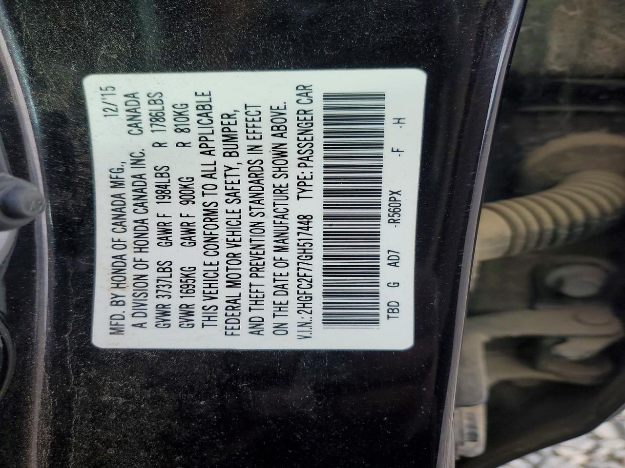 2016 Honda Civic Ex - zdjęcie 12