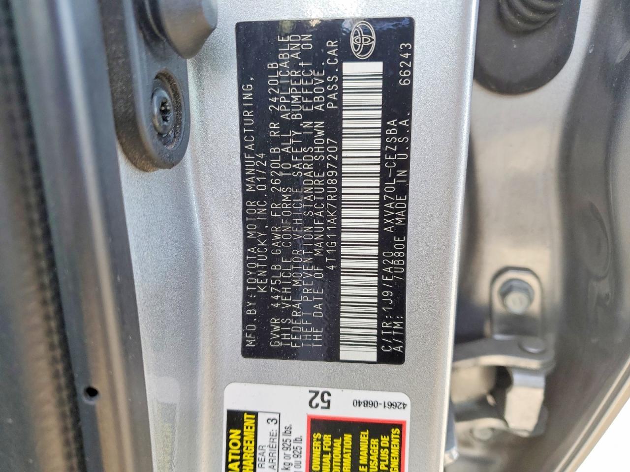 2024 Toyota Camry Se - zdjęcie 12