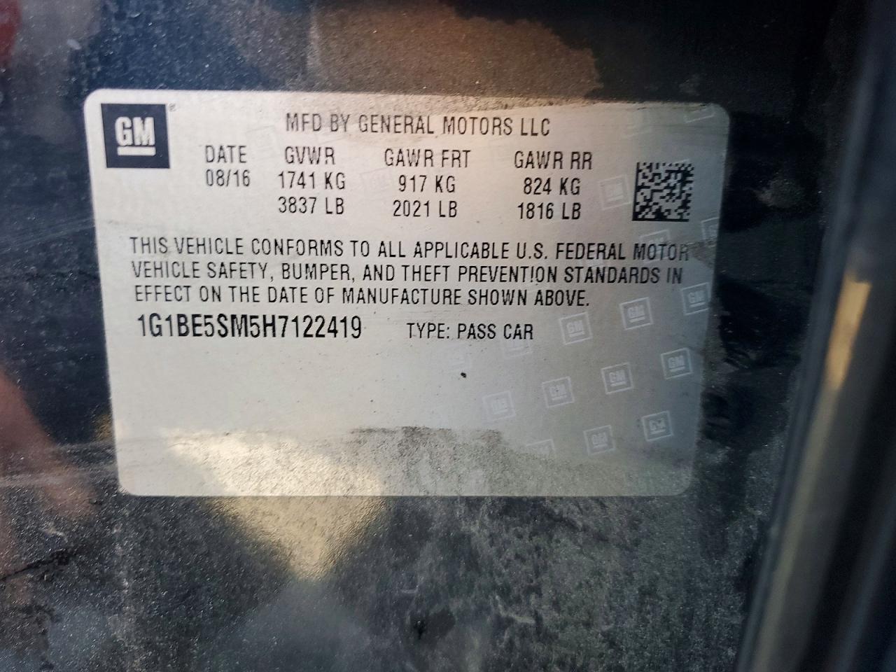 2017 Chevrolet Cruze Lt - zdjęcie 12