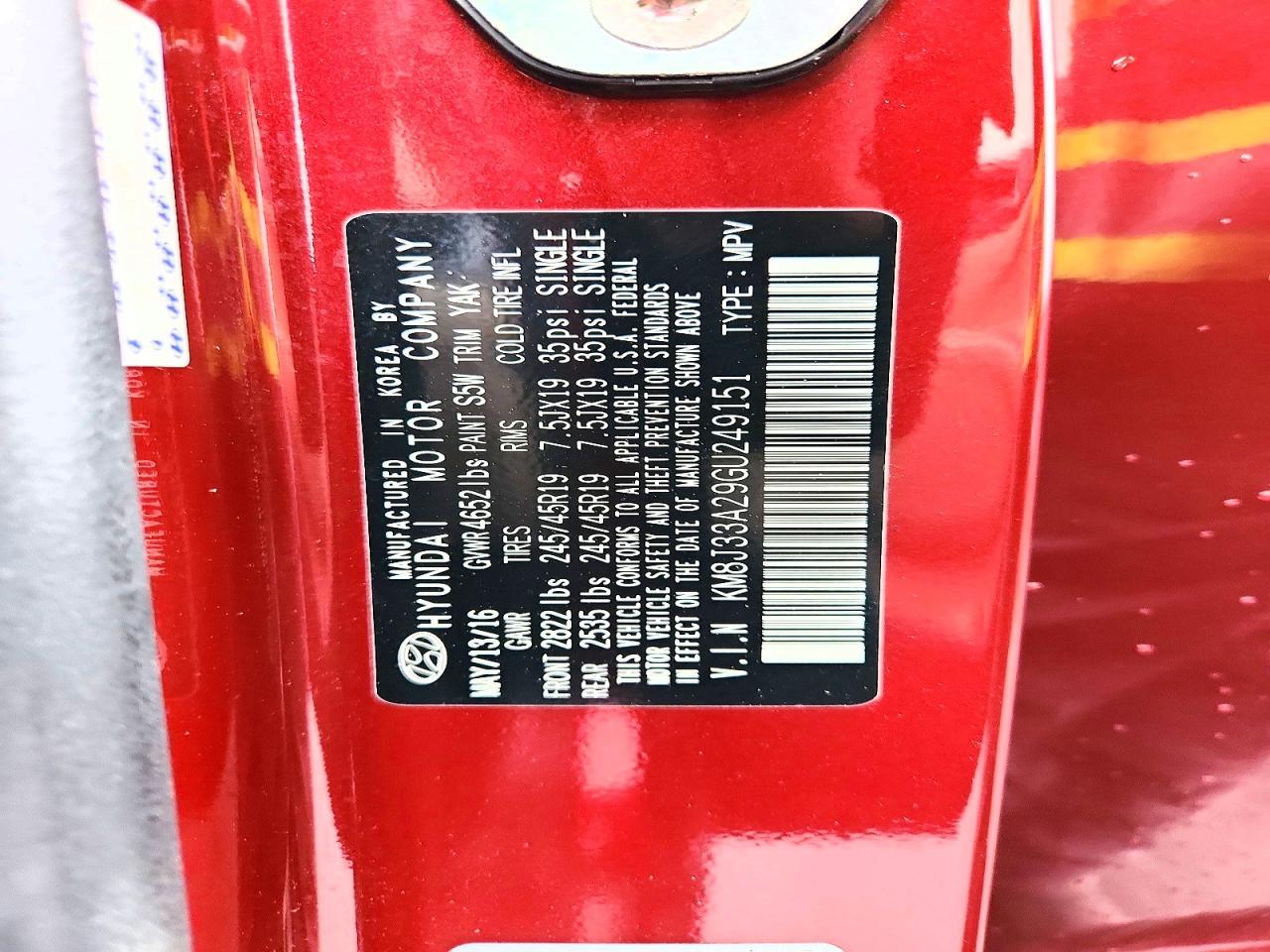 2016 Hyundai Tucson Limited - zdjęcie 13