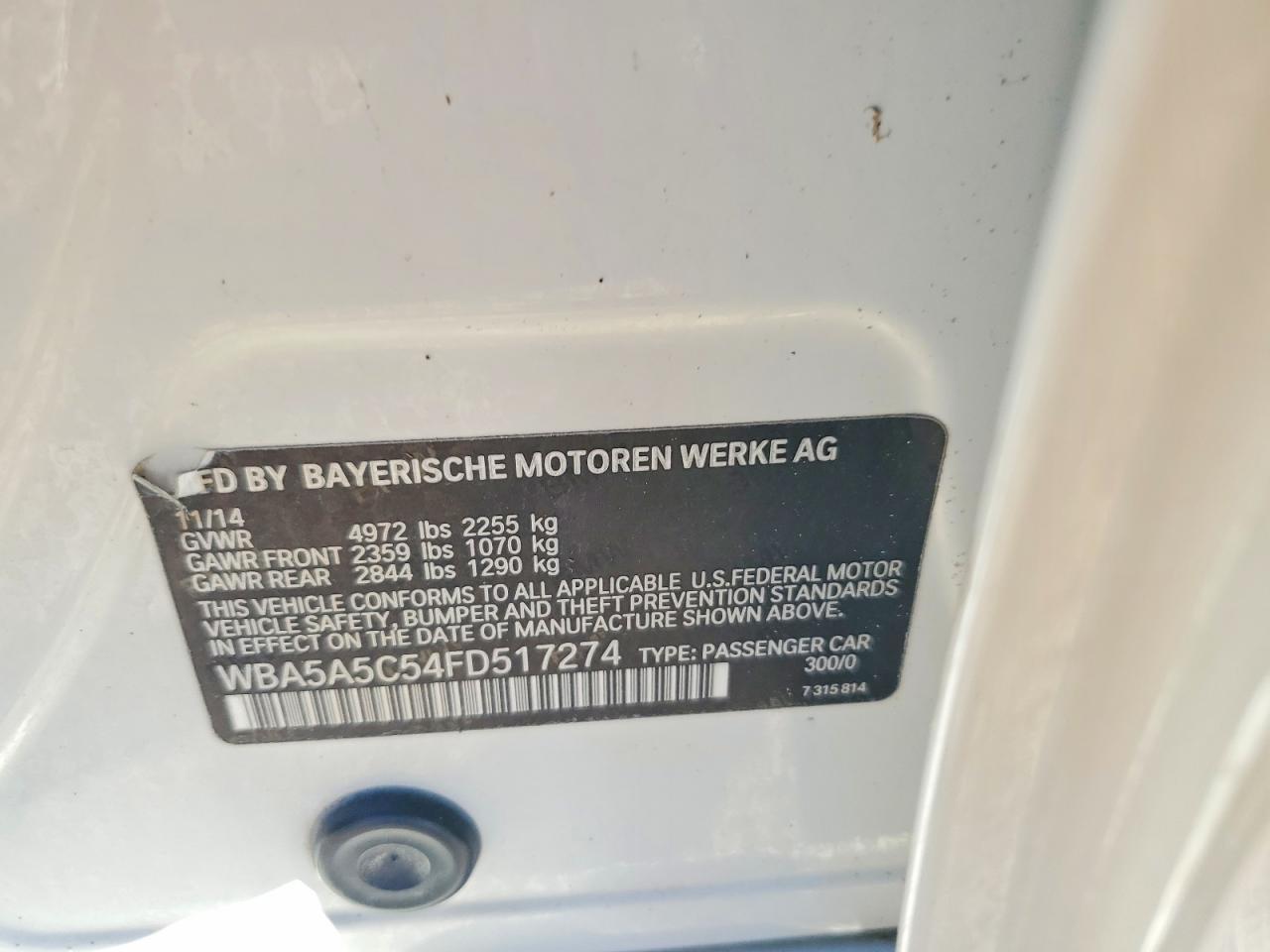 2015 BMW 528 I - zdjęcie 12