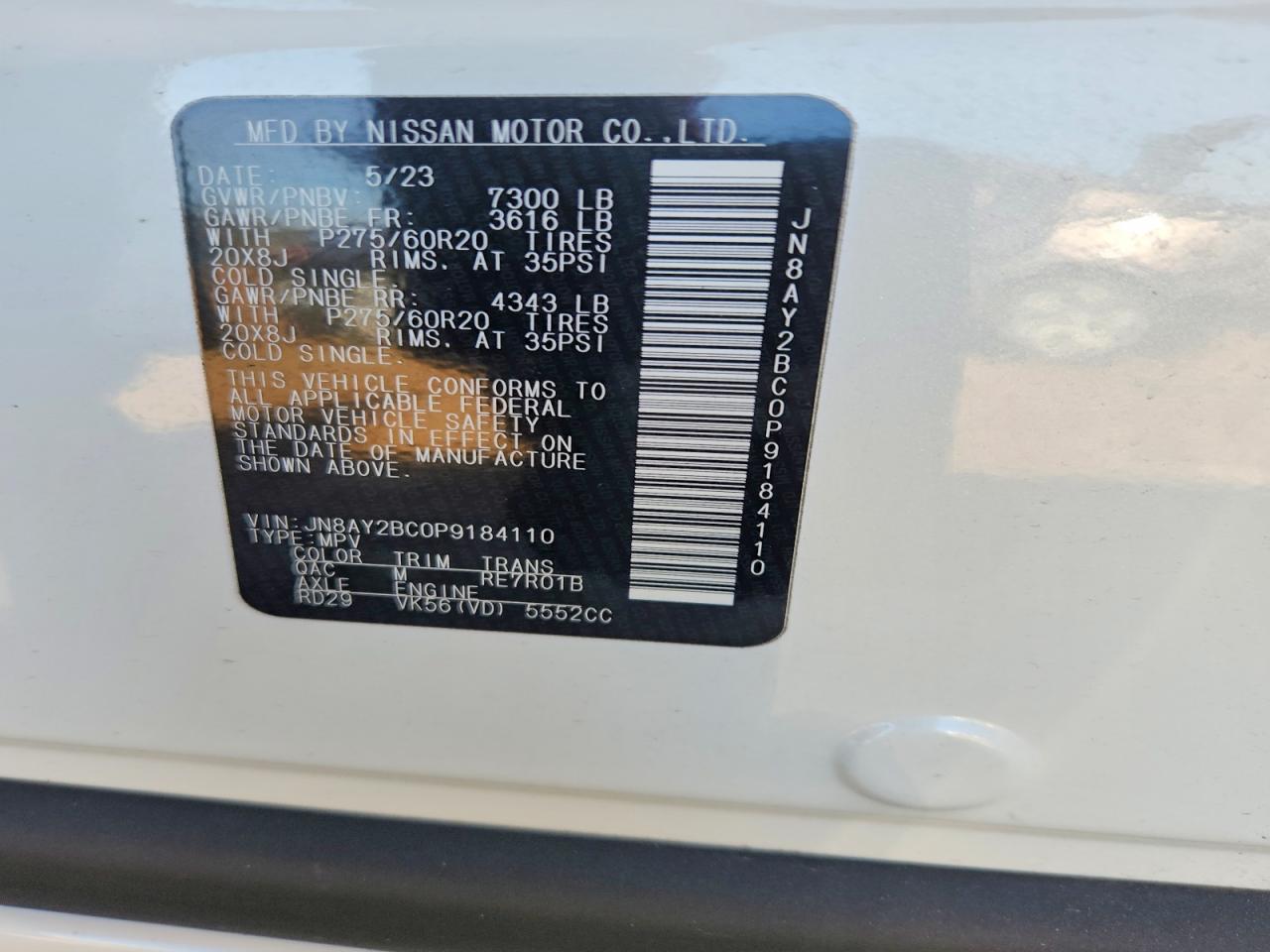 2023 Nissan Armada Sl - zdjęcie 14