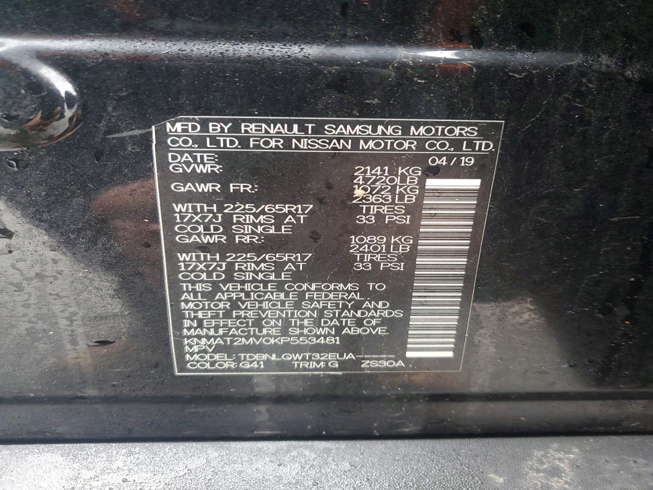 2019 Nissan Rogue Sv - zdjęcie 13