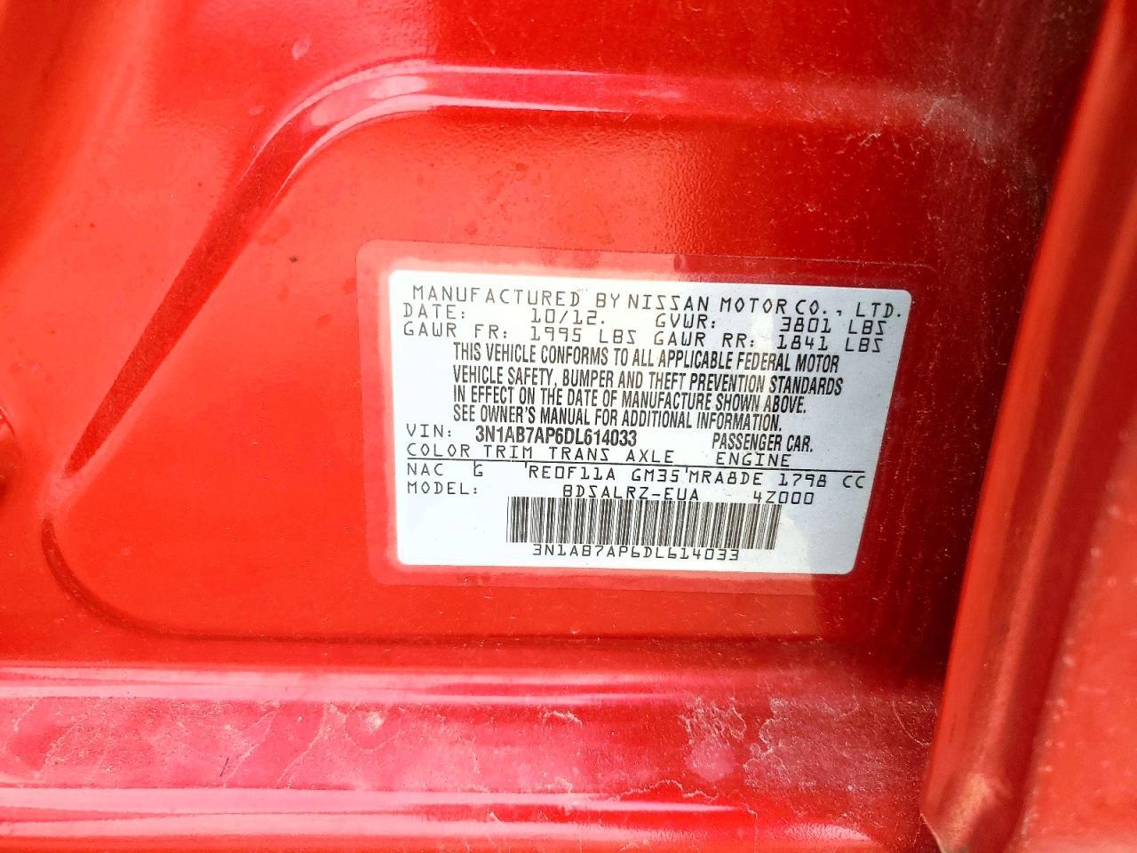 2013 Nissan Sentra S - zdjęcie 13