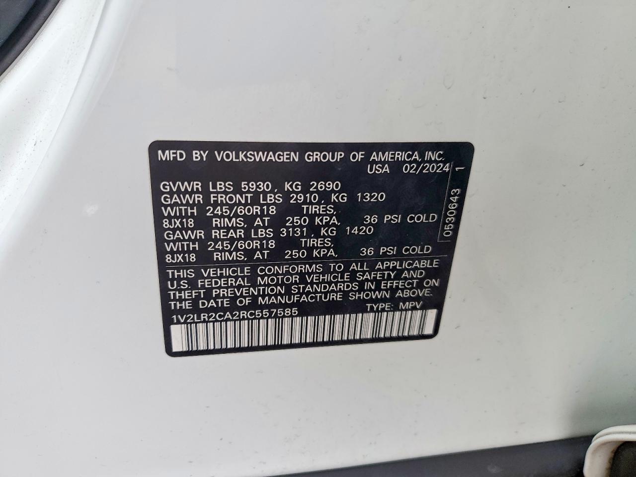 2024 Volkswagen Atlas Se - zdjęcie 12