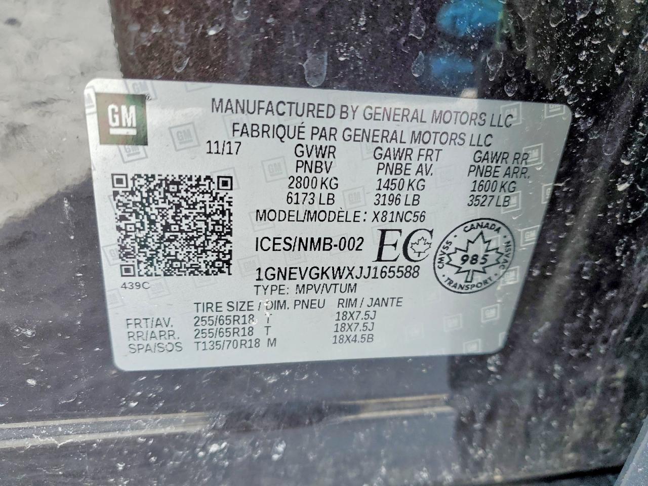 2018 Chevrolet Traverse Lt - zdjęcie 14