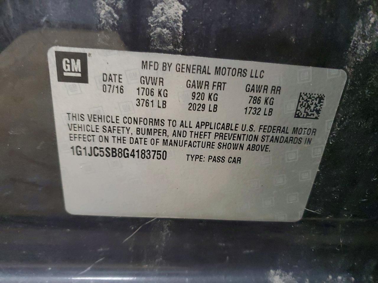 2016 Chevrolet Sonic Lt - zdjęcie 12