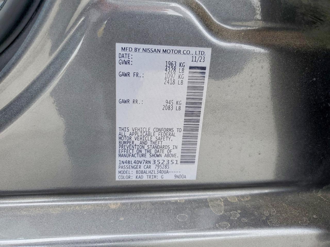 2024 Nissan Altima 2.5 Sv - zdjęcie 13