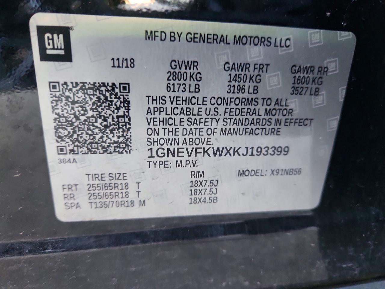 2019 Chevrolet Traverse Ls - zdjęcie 14