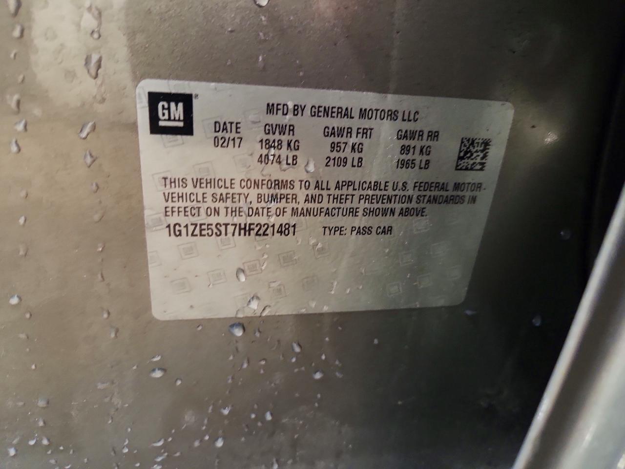 2017 Chevrolet Malibu Lt - zdjęcie 13