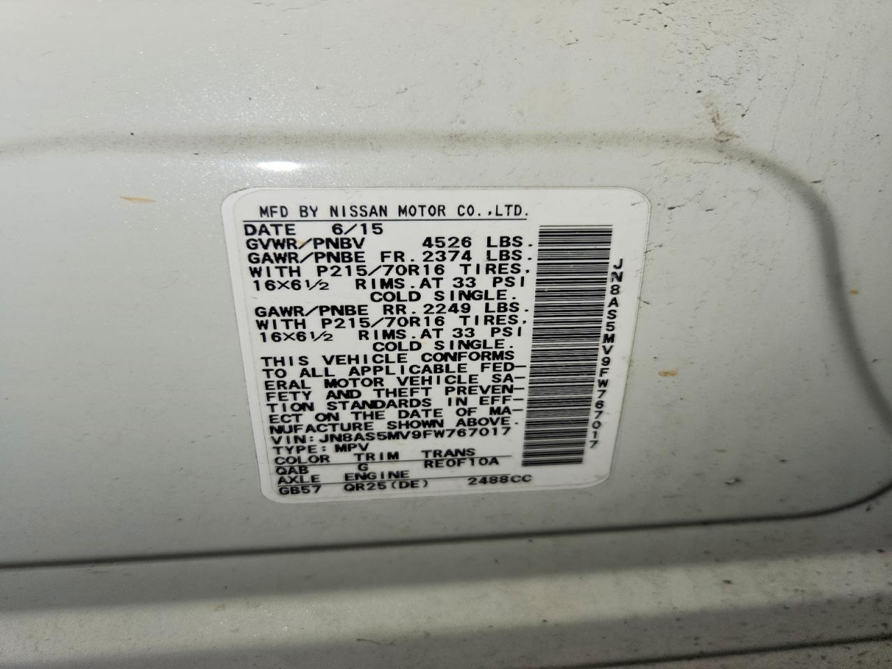 2015 Nissan Rogue Select S - zdjęcie 13