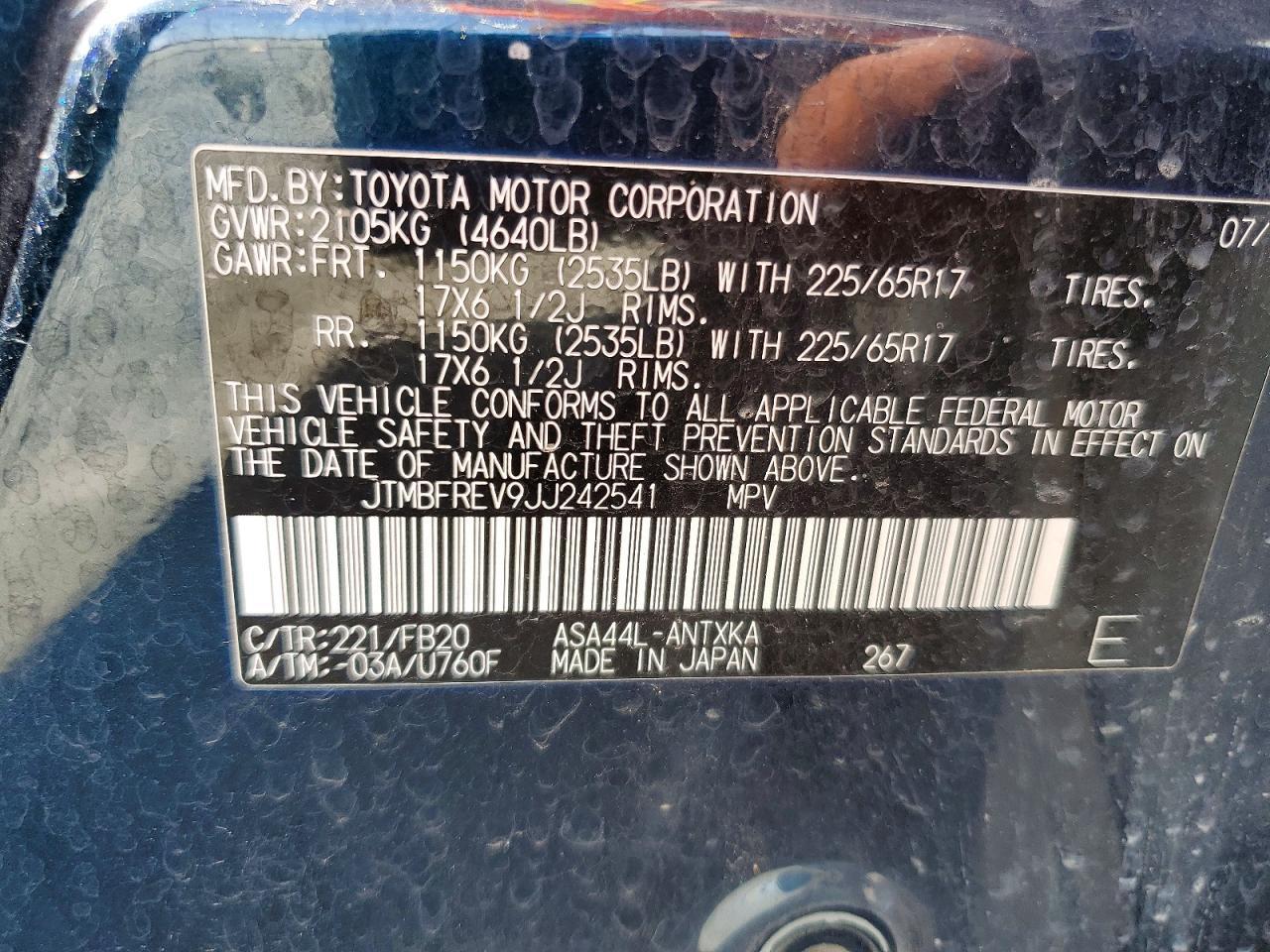 2018 Toyota Rav4 Le - zdjęcie 12