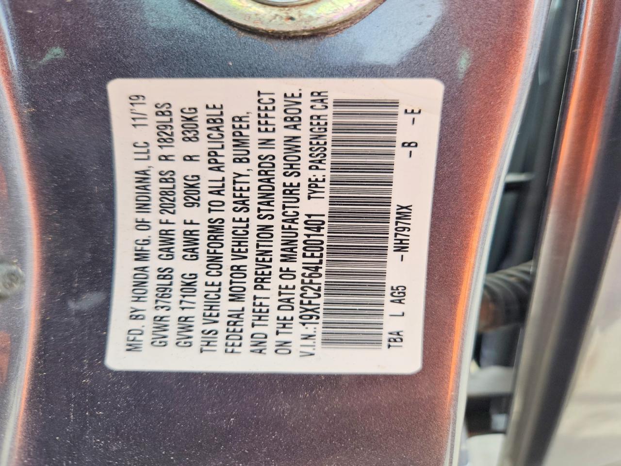 2020 Honda Civic Lx - zdjęcie 12