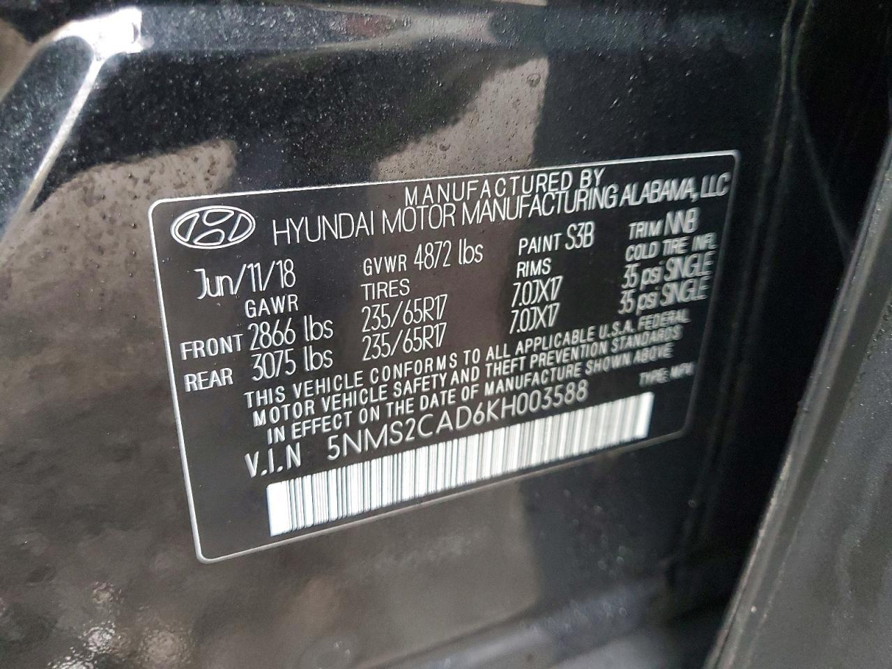2019 Hyundai Santa Fe Se - zdjęcie 13