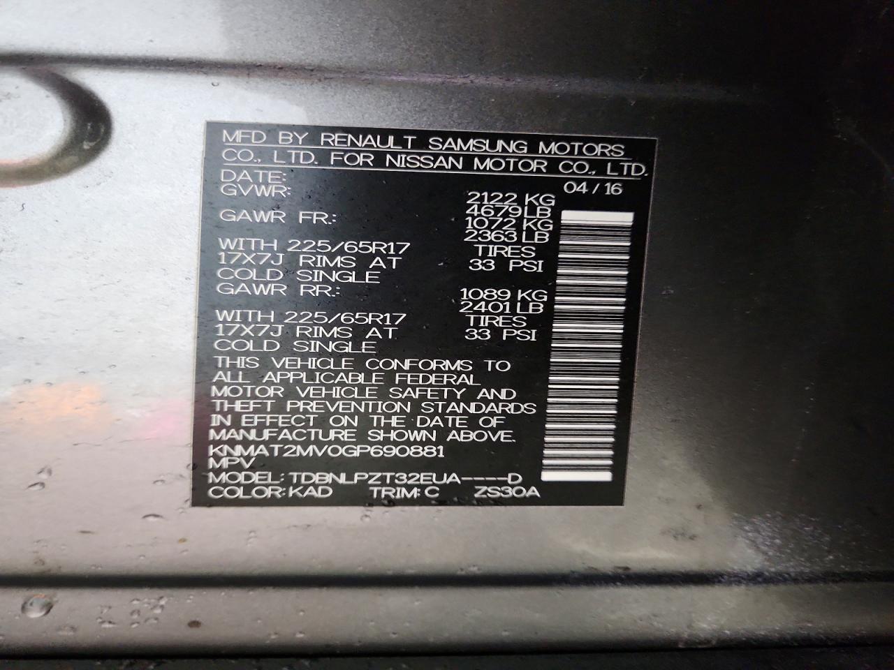 2016 Nissan Rogue S - zdjęcie 13