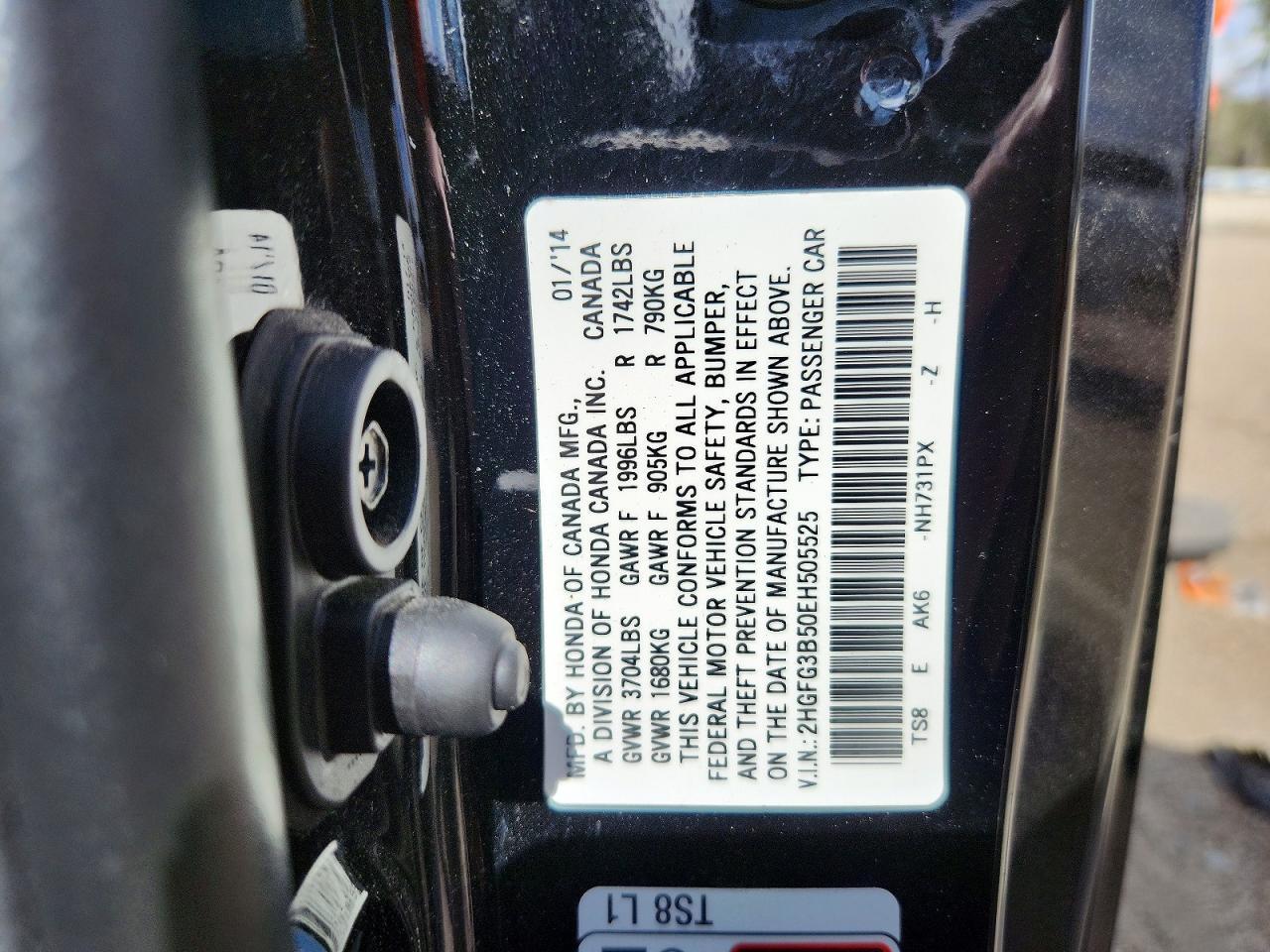 2014 Honda Civic Lx - zdjęcie 13