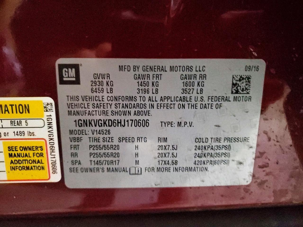 2017 Chevrolet Traverse Lt - zdjęcie 13