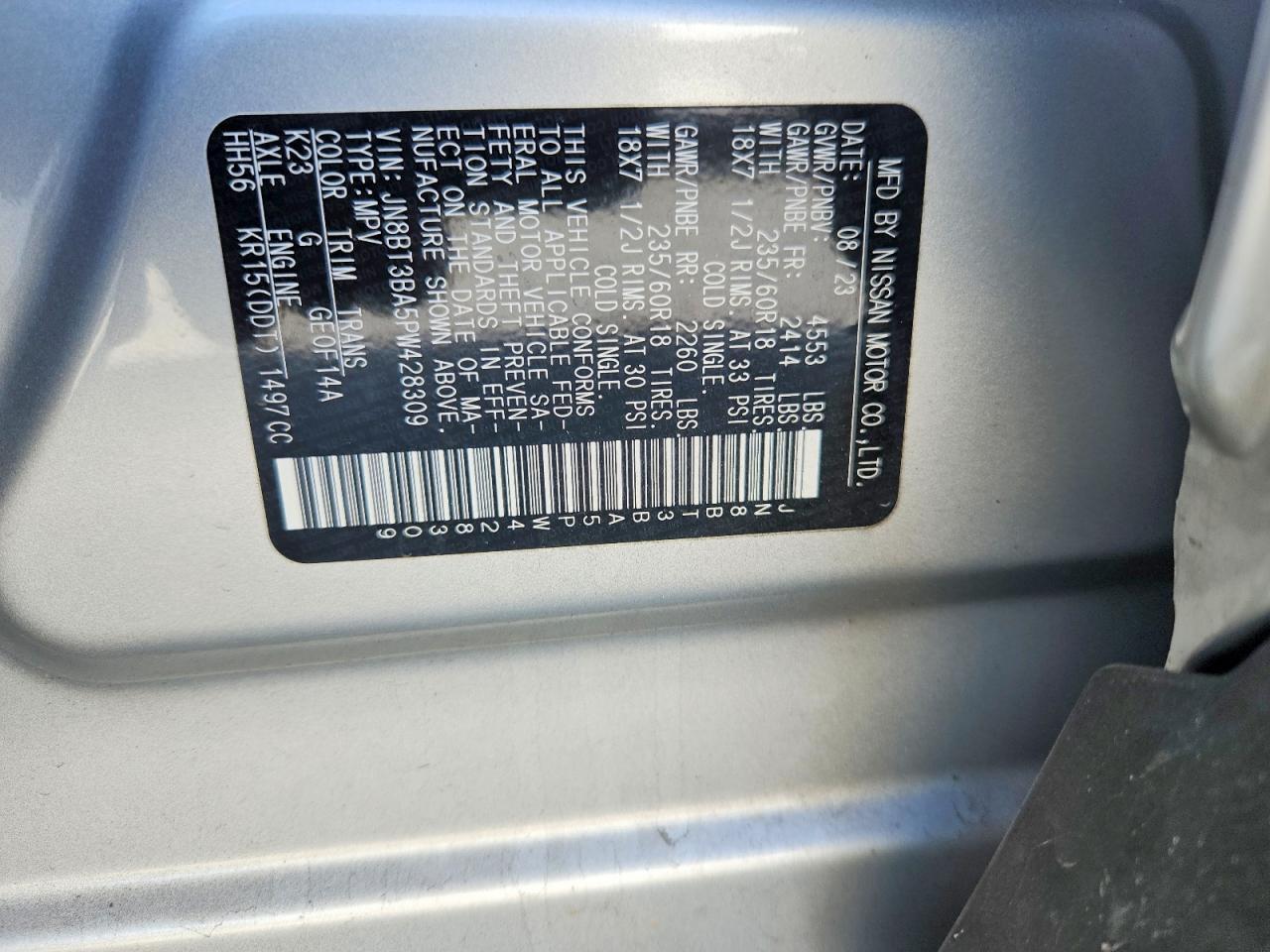 2023 Nissan Rogue Sv - zdjęcie 14