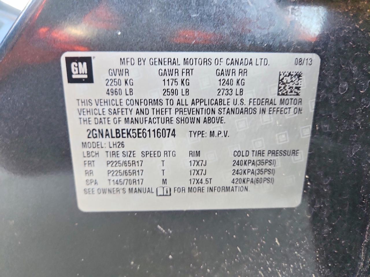 2014 Chevrolet Equinox Lt - zdjęcie 13