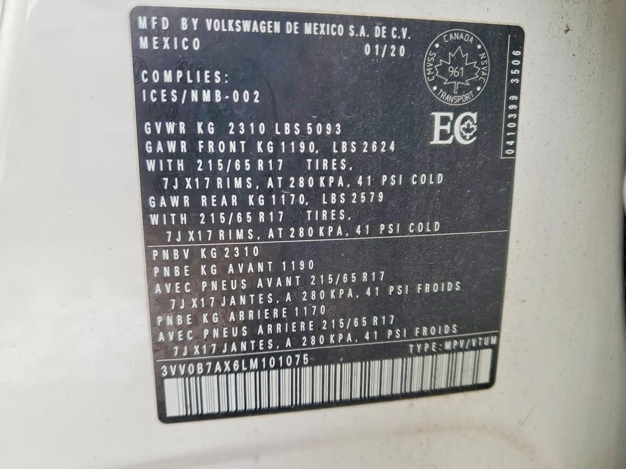 2020 Volkswagen Truck/Van Tiguan Trendline 2.0 - zdjęcie 13