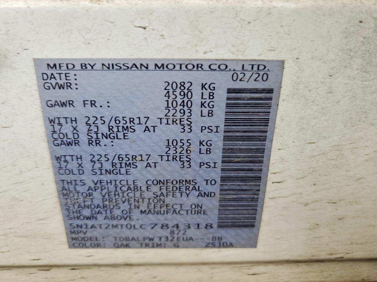 2020 Nissan Rogue S - zdjęcie 13