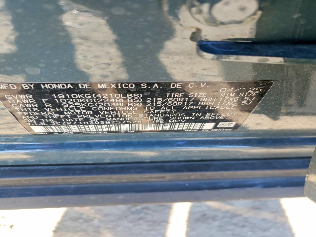 2025 Honda Hr-V Lx - zdjęcie 13