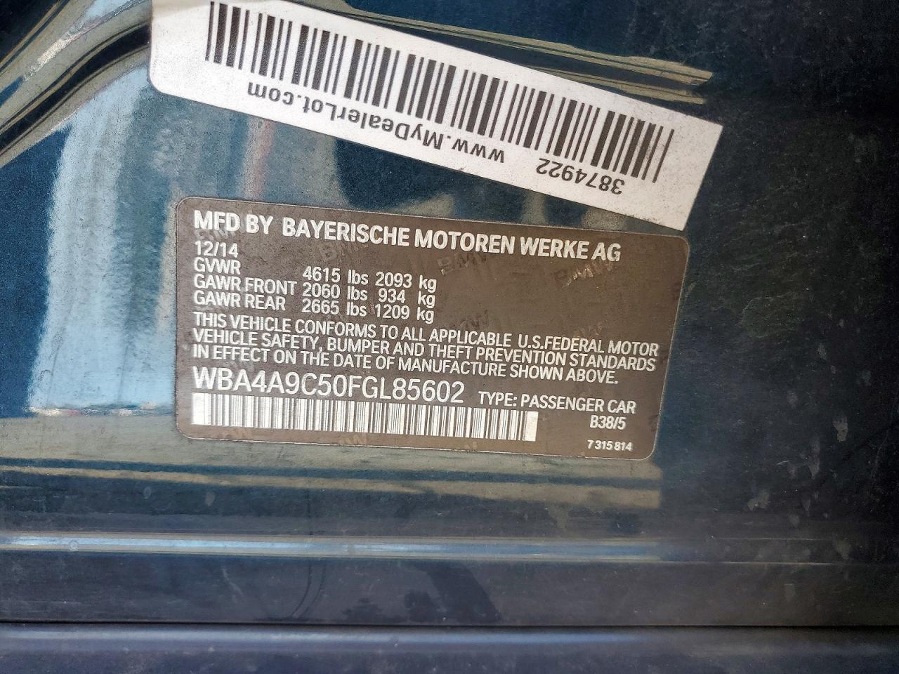 2015 BMW 428 I Gran Coupe Sulev - zdjęcie 12