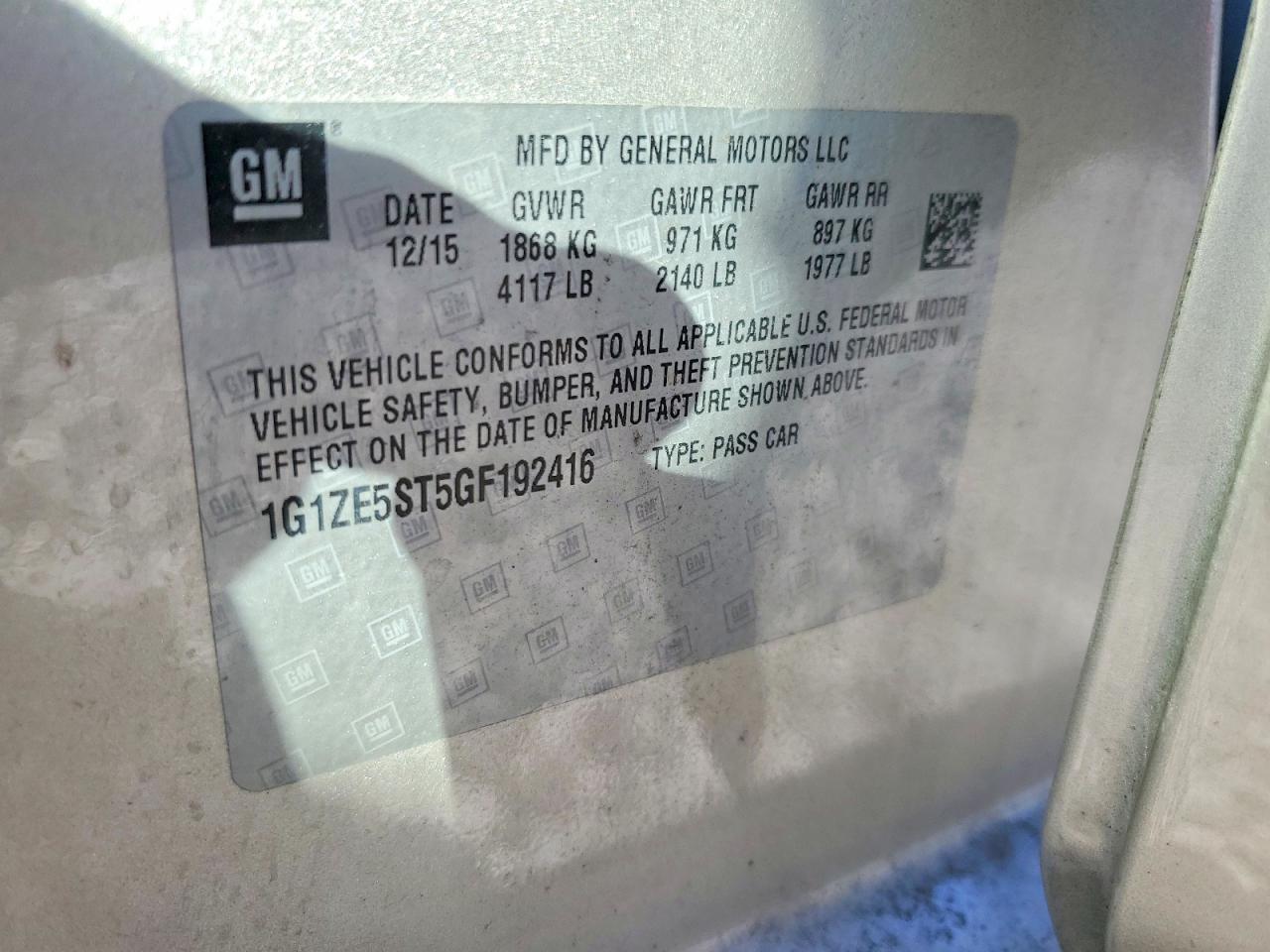 2016 Chevrolet Malibu Lt - zdjęcie 12