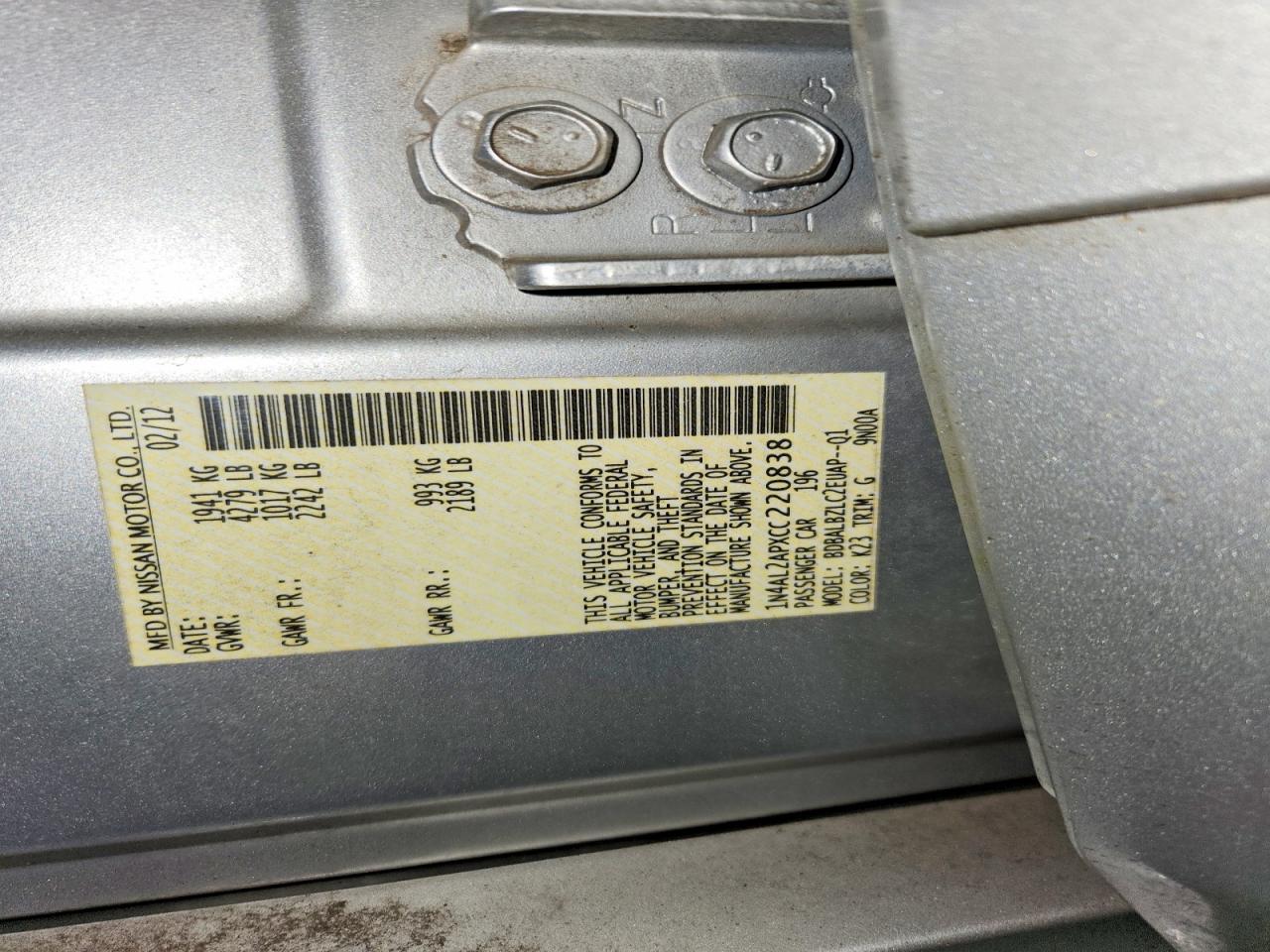 2013 Nissan Altima Base - zdjęcie 12
