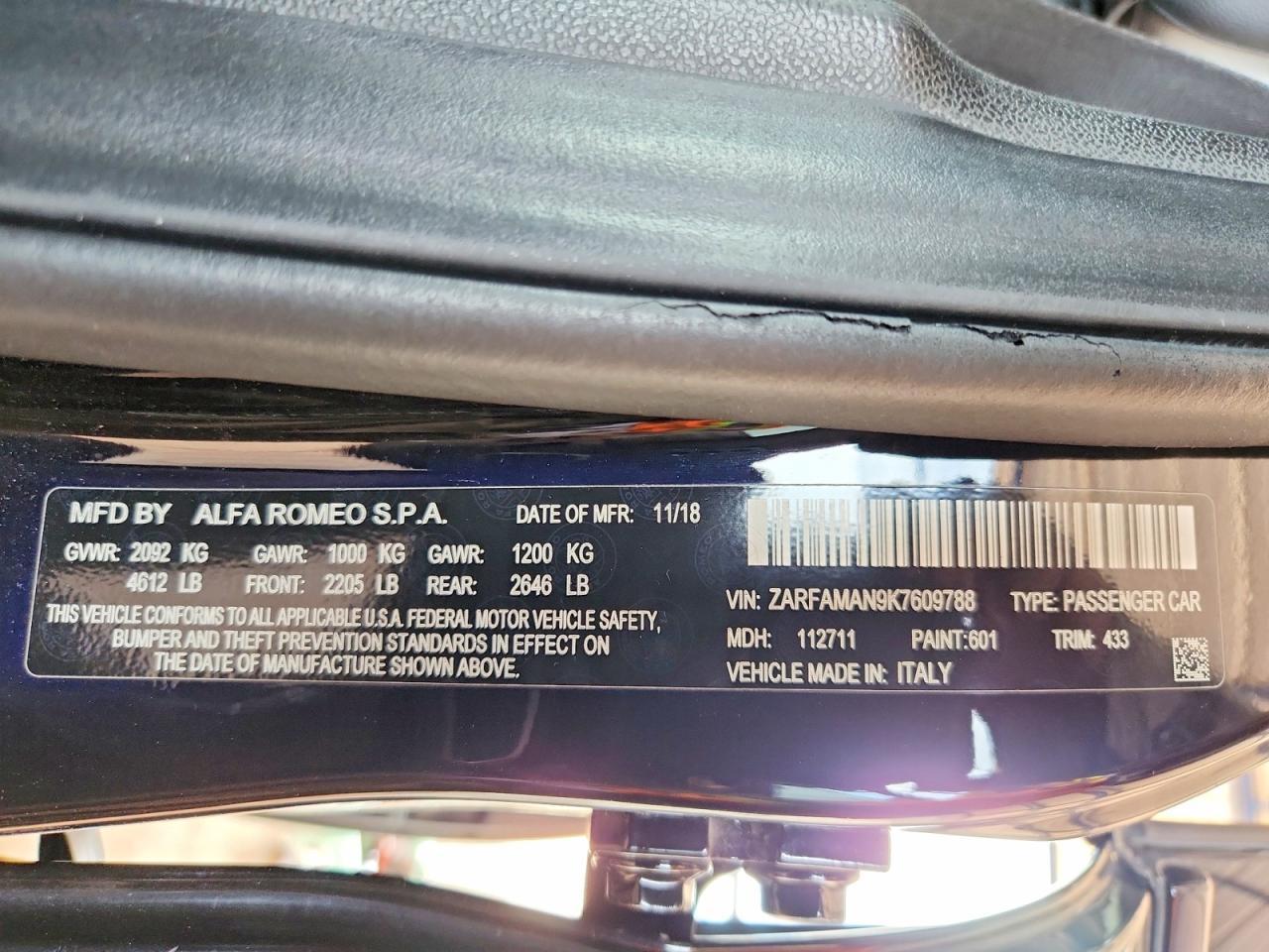 2019 Alfa Romeo Giulia - zdjęcie 12