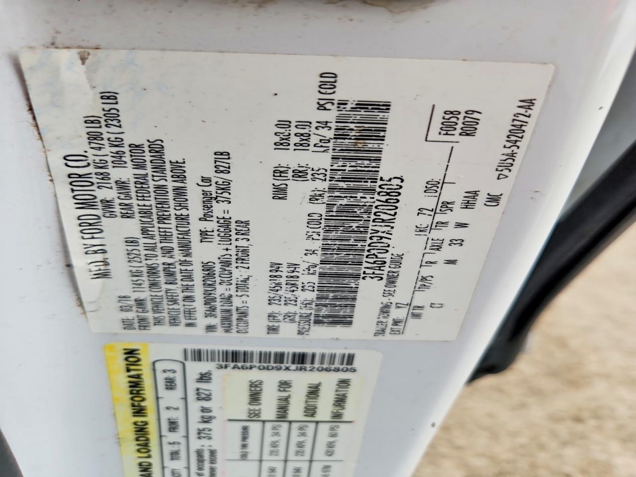 2018 Ford Fusion Titanium - zdjęcie 12