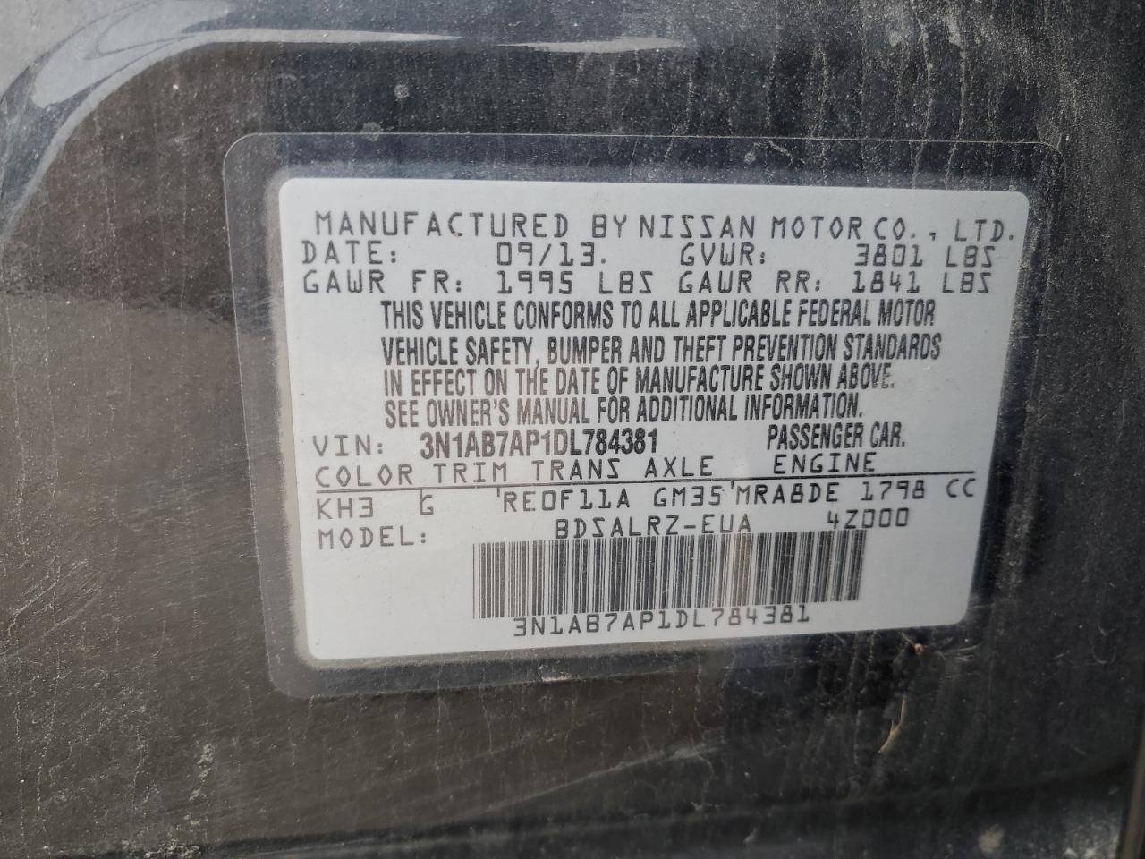 2013 Nissan Sentra S - zdjęcie 12