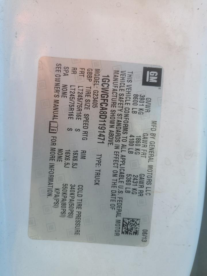 2013 Chevrolet Express G2500 - zdjęcie 12