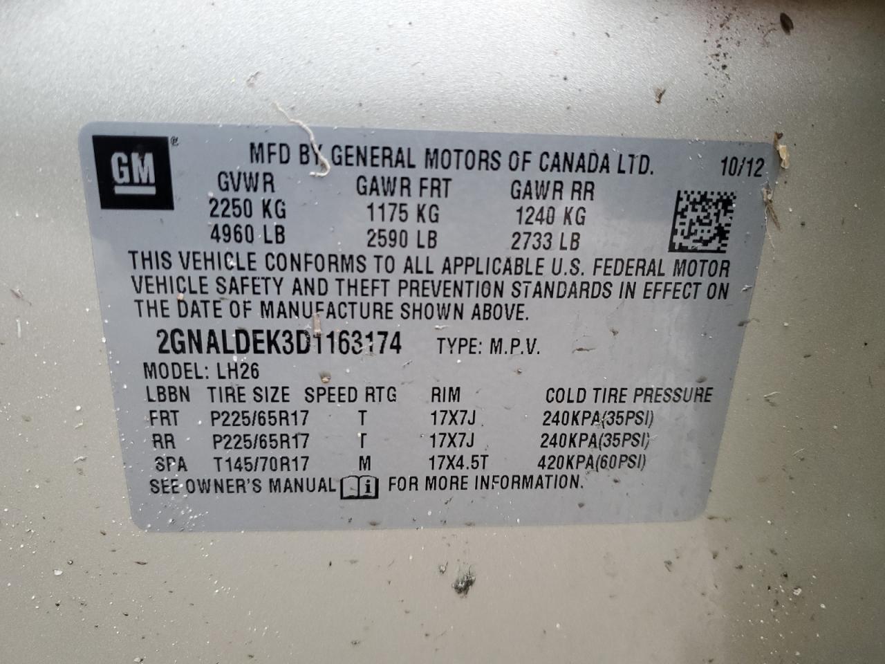 2013 Chevrolet Equinox Lt - zdjęcie 14