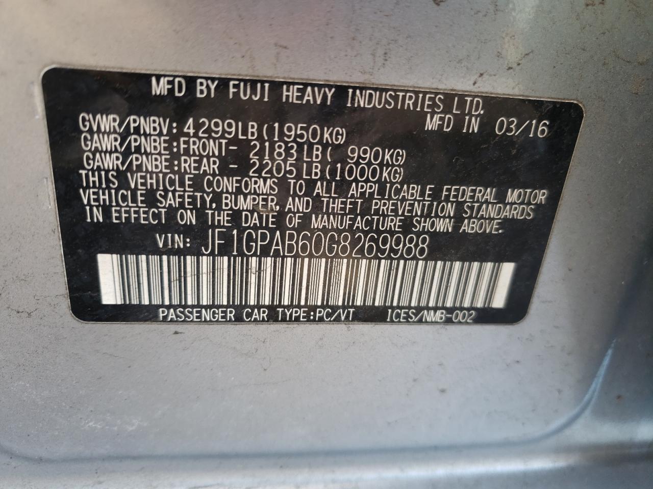 2016 Subaru Impreza Premium - zdjęcie 12