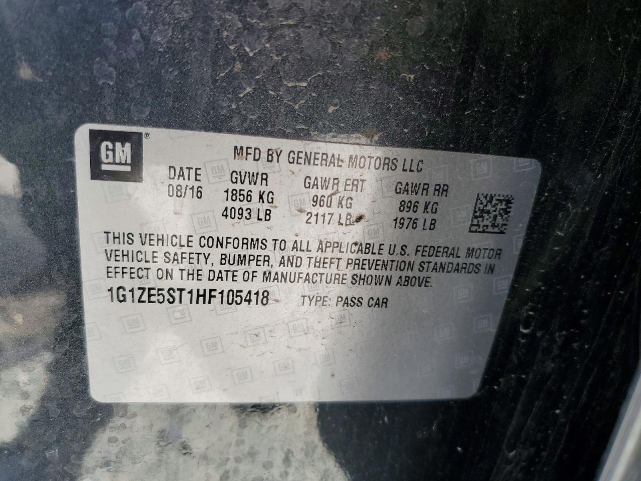 2017 Chevrolet Malibu Lt - zdjęcie 12